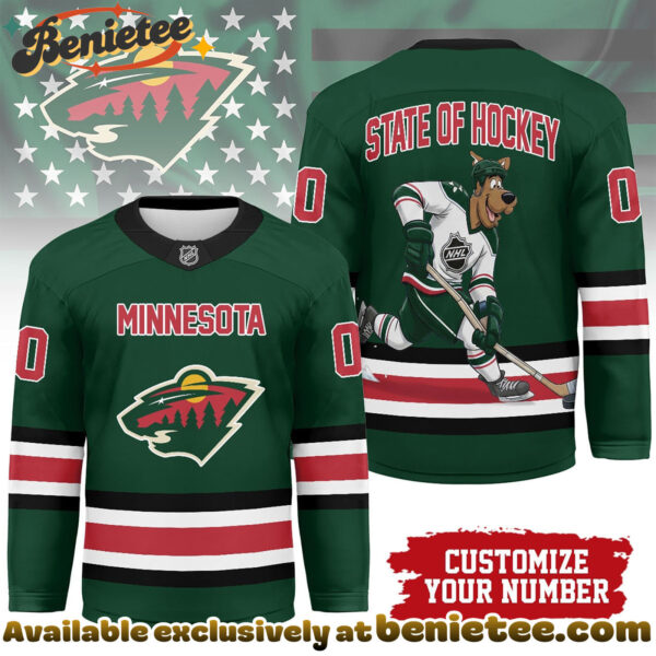 Minnesota Wild Premium NHL Scooby Doo Personalized Hockey Jersey