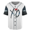 Men's The Weeknd Music Tour 2026 Baseball Jersey, Polyester Button Down, White, US Size S-5Xl