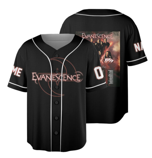 Evanescence North America Tour 2026 Baseball Jersey