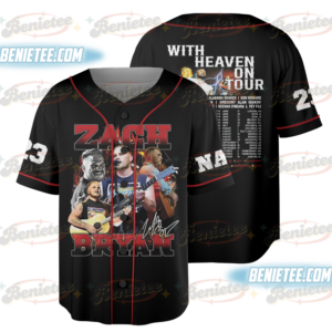 Zach Bryan With Heaven On Tour 2026 Baseball Jersey, Zach Bryan Country Music Tee