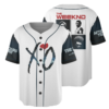 Men's The Weeknd Music Tour 2026 Baseball Jersey, Polyester Button Down, White, US Size S-5Xl