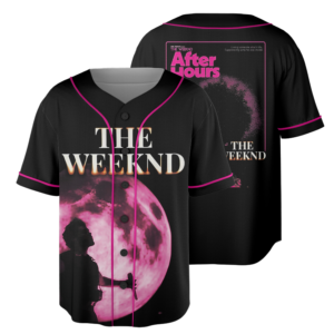 Men's The Weeknd After Hours Music Tour 2026 Baseball Jersey, Polyester Button Down, Black, US Size S-5Xl