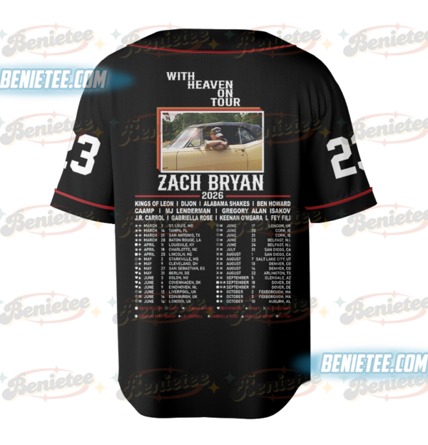 Zach Bryan Concert Baseball Jersey
