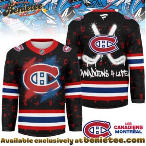 Montreal Canadiens Premium NHL Graffiti My Team 4 Life Hockey Jersey