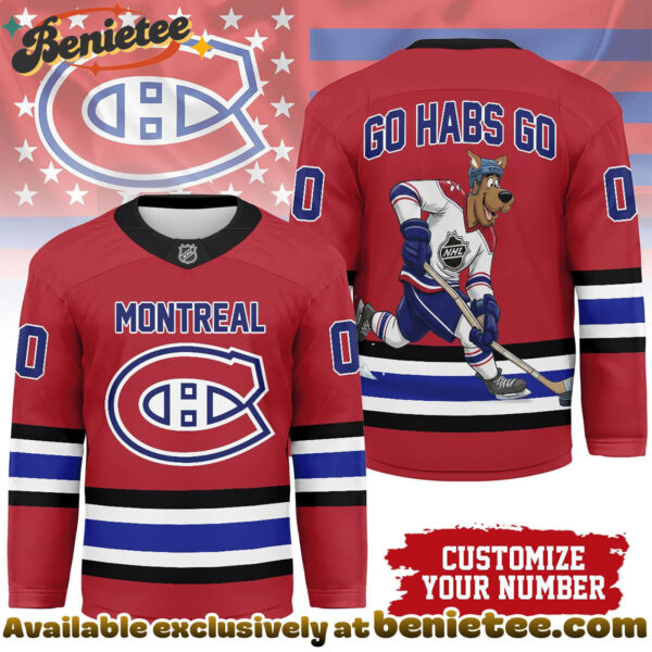 Montreal Canadiens Premium NHL Scooby Doo Personalized Hockey Jersey