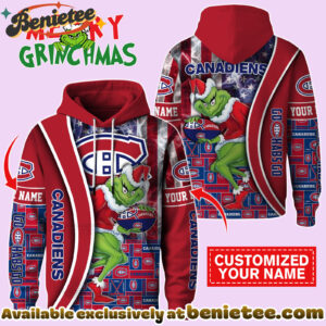 Montreal Canadiens x The Grinch Christmas Hockey Hoodie Limited Edition-3D Unisex Hoodie