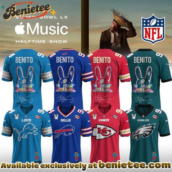 NFL x Bad Bunny 2026 Super Bowl LX Halftime Show Custom Name And Number Jersey - Ver 2