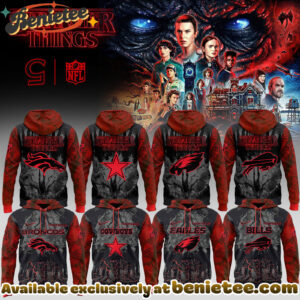 NFL x Stranger Things Hoodie, Shirt, Sweatshirt - All Teams NFL Custom Name