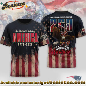 New England Patriots Premium NFL 250th Anniversary Of America 3D Shirt, Hoodie, Sweatshirt