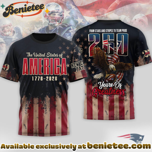 New England Patriots Premium NFL 250th Anniversary Of America 3D Shirt, Hoodie, Sweatshirt