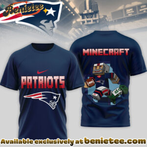 New England Patriots Premium NFL Minecraft 3D Shirt