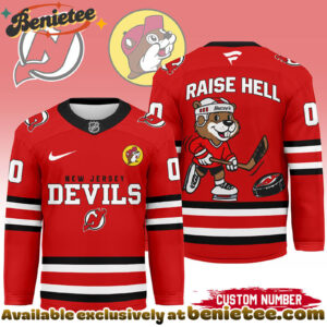 New Jersey Devils Premium NHL Bucees Personalized Hockey Jersey