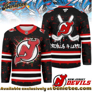 New Jersey Devils Premium NHL Graffiti My Team 4 Life Hockey Jersey
