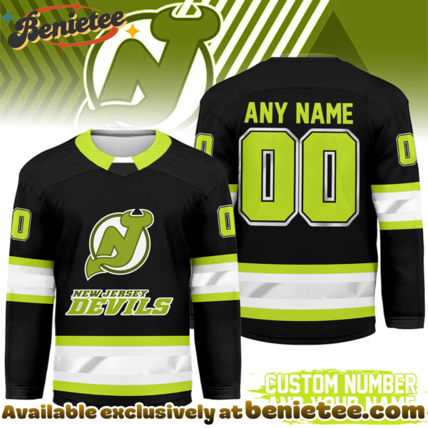 New Jersey Devils Premium NHL Hi-Vis Hockey Spirit Custom Name and Number Jersey