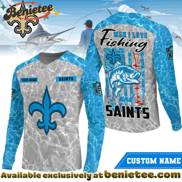 New Orleans Saints Premium NFL Love Fishing Long Sleeve Hoodie, T-shirt, Sweatshirt