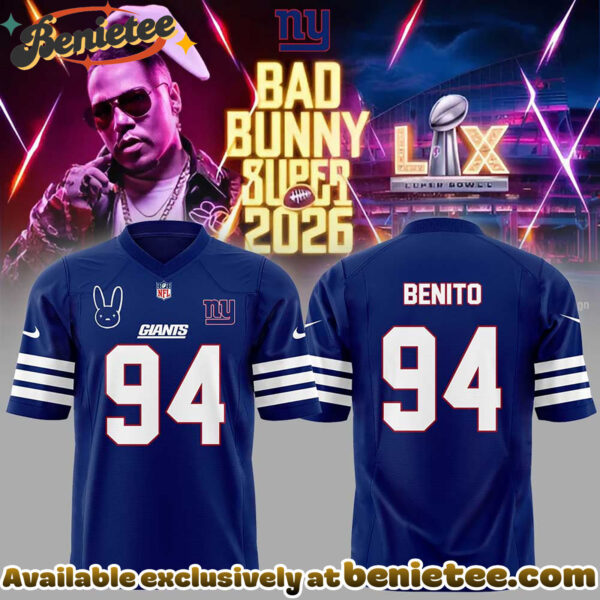 New York Giants x Bad Bunny Super Bowl 2026 Football Jersey V2
