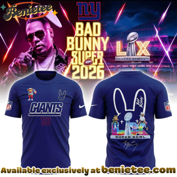 New York Giants x Bad Bunny Super Bowl 2026 Tshirt, Sweatshirt, Hoodie V3