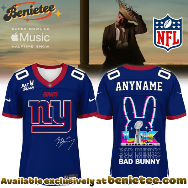 New York Giants x Bad Bunny Super Bowl Football Jersey Limited Edition