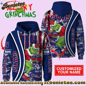 New York Giants x The Grinch Christmas Football Hoodie Limited Edition-3D Unisex Hoodie