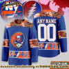 New York Islanders Premium NHL Tie-Dye Skull Hockey Jersey