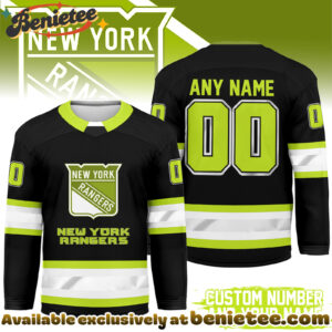 New York Rangers Premium NHL Hi-Vis Hockey Spirit Custom Name and Number Jersey