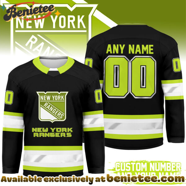 New York Rangers Premium NHL Hi-Vis Hockey Spirit Custom Name and Number Jersey