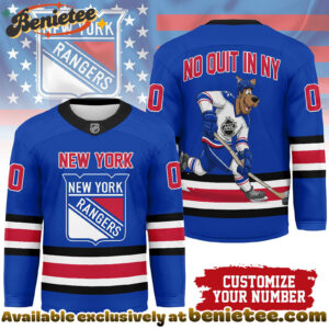 New York Rangers Premium NHL Scooby Doo Personalized Hockey Jersey