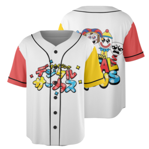 Digital Circus Japanese Baseball Jersey, Pomni Themed Jersey, Amazing Digital Circus style shirt