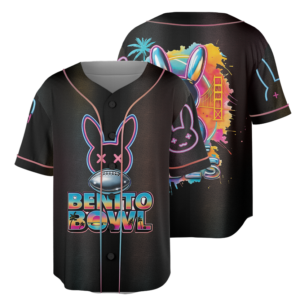Bad Bunny Super Bowl LX Baseball Jersey, San Francisco Halftime Show Merch, 2026 Bay Area Fan Gift,Neon Bunny Football Game