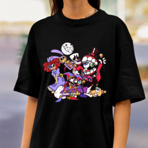Digital Circus Japanese Graphic Tee, Pomni Themed Sweatshirt, Amazing Digital Circus style Hoodie