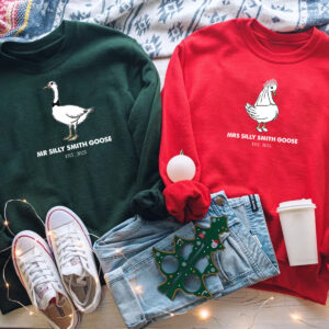 Mr and Mrs Goose Sweatshirt Set, Honeymoon Gift