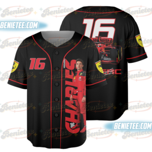 Charles Leclerc Formula One Baseball Jersey, F1 Charles Leclerc Shirt, Charles Leclerc 16