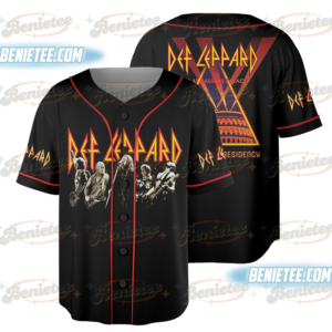 Def Leppard Baseball Jersey, Vintage Lightning Leopard