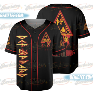 Baseball Jersey Def Leppard, Def Leppard 2026 US tour Jersey