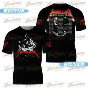 Metallica, Rock and Roll Band 3D T-Shirt, Vintage Rock Tee, Music Lover Gift