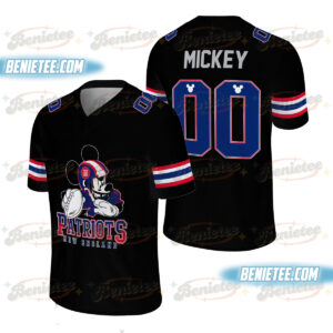 Mickey Mouse Football Jersey, Custom Team Name Number Logo Football Jersey, Green Bay Team Football Lovers, Gift For Fans