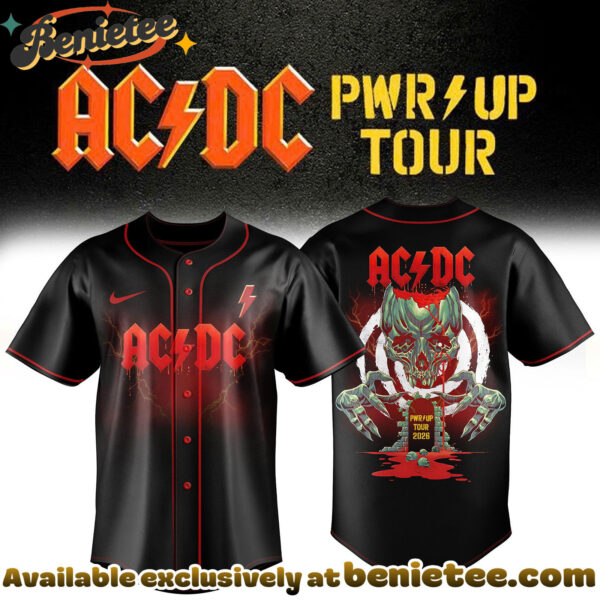 PWRUP STADIUM SERIES ACDC Tour 2026 Baseball Jersey