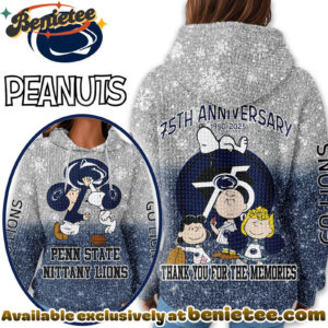 Penn State Nittany Lions Premium NCAA Peanuts Anniversary 3D Waffle Hoodie, Sweatshirt, Tshirt HI