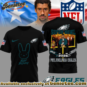 Philadelphia Eagles Premium NFL Bad Bunny Super Bowl 3D Shirt