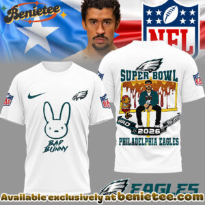 Philadelphia Eagles Premium NFL Bad Bunny Super Bowl 3D Shirt