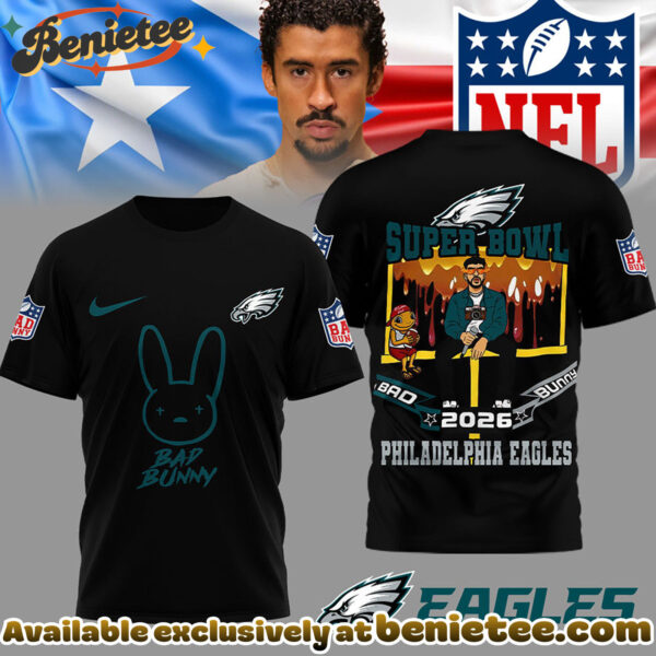 Philadelphia Eagles Premium NFL Bad Bunny Super Bowl 3D Shirt, Hoodie, Sweatshirt