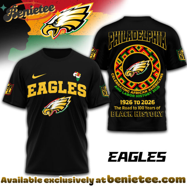 Philadelphia Eagles Premium NFL Black History Month 3D Tshirt, Sweatshirt, Hoodie
