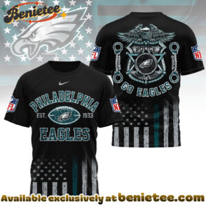 Philadelphia Eagles Premium NFL Law Enforcement Tribute 3D Shirt