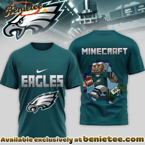 Philadelphia Eagles Premium NFL Minecraft 3D Shirt