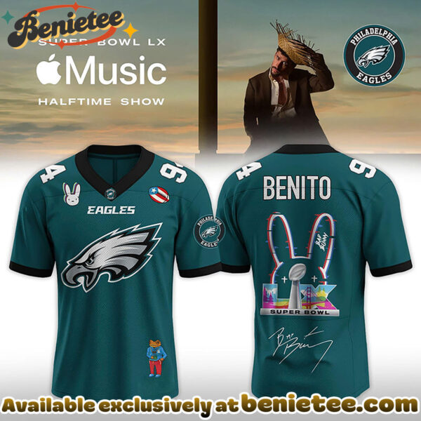 Philadelphia Eagles x Bad Bunny Super B LX 2026 Halftime Show-V-neck Short Sleeve Jersey