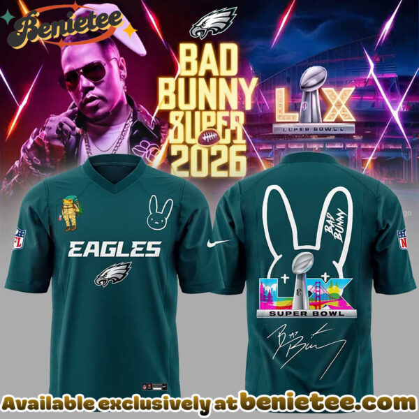 Philadelphia Eagles x Bad Bunny Super Bowl 2026 Football Jersey V2