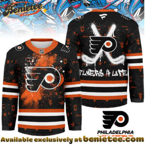 Philadelphia Flyers Premium NHL Graffiti My Team 4 Life Hockey Jersey