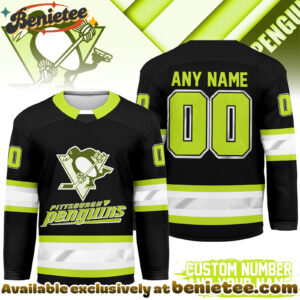 Pittsburgh Penguins Premium NHL Hi-Vis Hockey Spirit Custom Name and Number Jersey