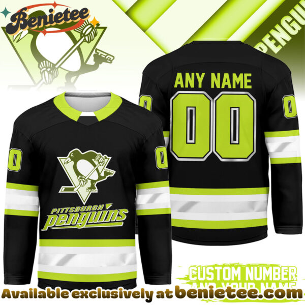 Pittsburgh Penguins Premium NHL Hi-Vis Hockey Spirit Custom Name and Number Jersey