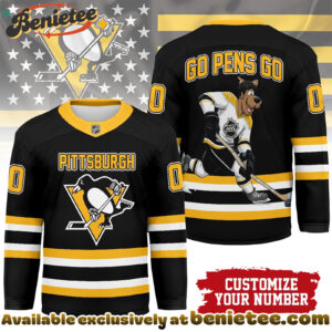 Pittsburgh Penguins Premium NHL Scooby Doo Personalized Hockey Jersey